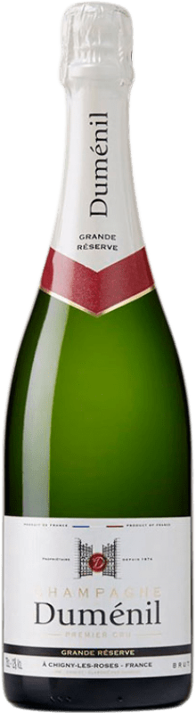 65,95 € Kostenloser Versand | Weißer Sekt Duménil Premier Cru Brut Große Reserve A.O.C. Champagne Champagner Frankreich Spätburgunder, Chardonnay, Pinot Meunier Magnum-Flasche 1,5 L