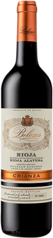 10,95 € Envio grátis | Vinho tinto Zugober Belezos Crianza D.O.Ca. Rioja La Rioja Espanha Tempranillo Garrafa 75 cl