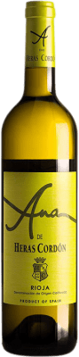10,95 € Spedizione Gratuita | Vino bianco Heras Cordón Ana D.O.Ca. Rioja La Rioja Spagna Viura Bottiglia 75 cl
