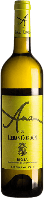 8,95 € 免费送货 | 白酒 Heras Cordón Ana D.O.Ca. Rioja 拉里奥哈 西班牙 Viura 瓶子 75 cl