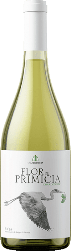 9,95 € Envío gratis | Vino Blanco Casa Primicia Flor Blanco Barrica Barrica D.O.Ca. Rioja País Vasco España Chardonnay Botella 75 cl