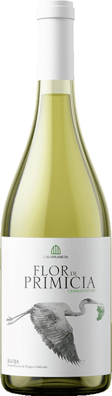 8,95 € Envío gratis | Vino blanco Casa Primicia Flor Blanco Barrica D.O.Ca. Rioja País Vasco España Chardonnay Botella 75 cl