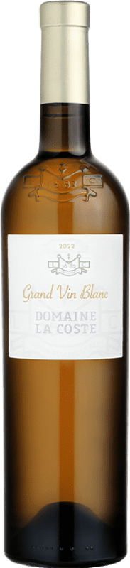 42,95 € Envio grátis | Vinho branco Château La Coste Grand Vin Méditerranée Blanc Crianza Provença França Chardonnay, Vermentino Garrafa 75 cl