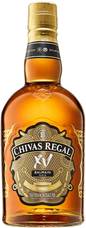 64,95 € Envío gratis | Whisky Blended Chivas Regal XV Balmain Limited Edition Escocia Reino Unido Botella 70 cl