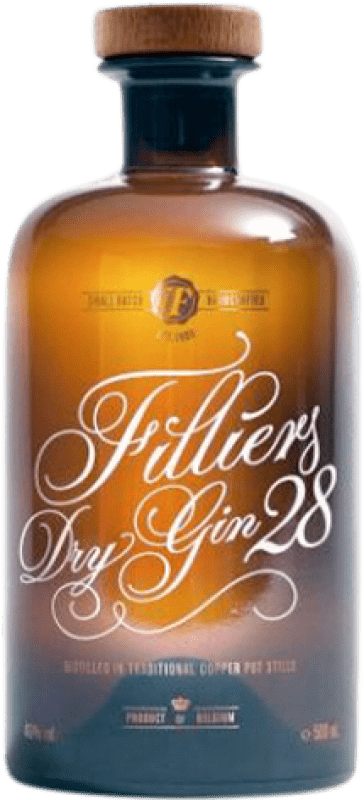 42,95 € Envío gratis | Ginebra Gin Filliers Dry Gin 28 Bélgica Botella 70 cl