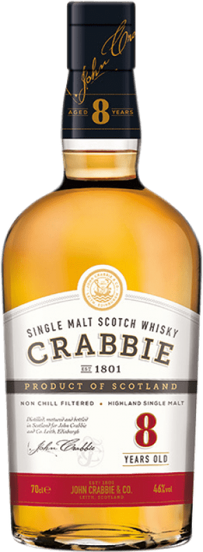 28,95 € Kostenloser Versand | Whiskey Single Malt Crabbie Yardhead Schottland Großbritannien 8 Jahre Flasche 70 cl