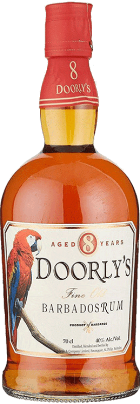 44,95 € Kostenloser Versand | Rum Doorly's Fine Old Barbados Rum Barbados 8 Jahre Flasche 70 cl