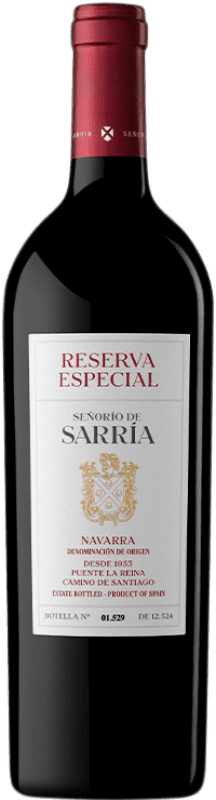 42,95 € Spedizione Gratuita | Vino rosso Señorío de Sarría Especial Riserva D.O. Navarra Navarra Spagna Cabernet Sauvignon, Graciano Bottiglia 75 cl