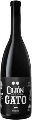 12,95 € Бесплатная доставка | Красное вино Vinos Divertidos Cojón de Gato D.O. Somontano Арагон Испания Merlot — Мерло, Syrah — Сира, Cojón de Gato 75 cl