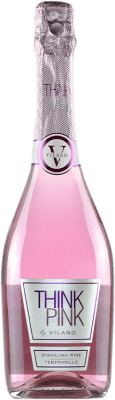 9,95 € 送料無料 | 白スパークリングワイン Viña Vilano Think Pink Sparkling スペイン Tempranillo ボトル 75 cl