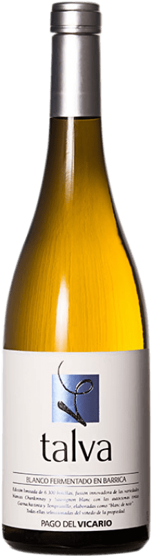 9,95 € Spedizione Gratuita | Vino Bianco Pago del Vicario Talva Fermentato in Botte Castilla-La Mancha Spagna Tempranillo, Garnacha — Grenache, Chardonnay, Sauvignon 75 cl