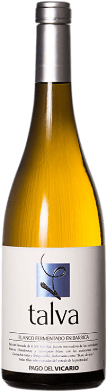 9,95 € Free Shipping | White wine Pago del Vicario Talva Fermentado en Barrica Aged Castilla la Mancha Spain Tempranillo, Chardonnay, Sauvignon White, Garnacha Roja Bottle 75 cl