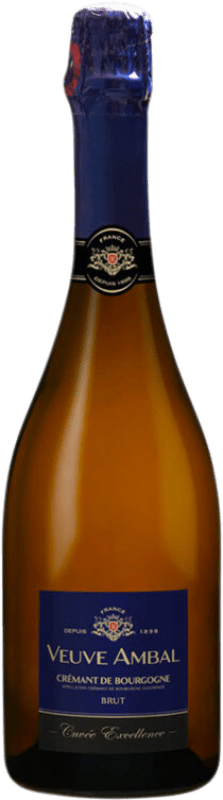 32,95 € Envío gratis | Espumoso blanco Veuve Ambal Cuvée Excellence Blanc Crémant Brut A.O.C. Bourgogne Borgoña Francia Pinot Negro, Gamay, Chardonnay Botella 75 cl