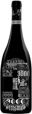 23,95 € Kostenloser Versand | Rotwein Pago de Aylés 3 de Tres Mil Alterung D.O.P. Vino de Pago Aylés Aragón Spanien Merlot, Grenache, Cabernet Sauvignon Flasche 75 cl