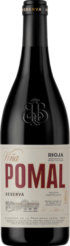 18,95 € Spedizione Gratuita | Vino rosso Bodegas Bilbaínas Viña Pomal Riserva D.O.Ca. Rioja La Rioja Spagna Tempranillo Bottiglia 75 cl