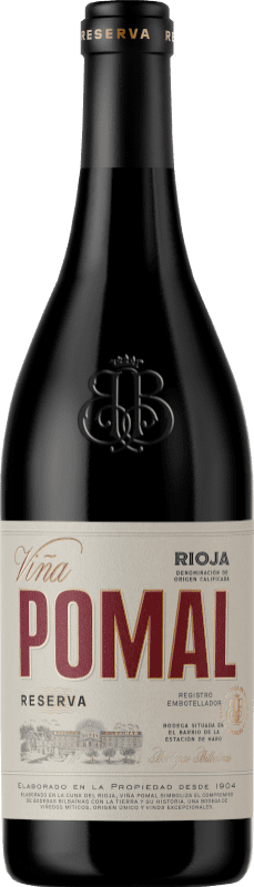 16,95 € Бесплатная доставка | Красное вино Bodegas Bilbaínas Viña Pomal Резерв D.O.Ca. Rioja Ла-Риоха Испания Tempranillo бутылка 75 cl