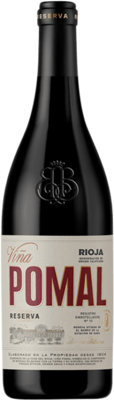 16,95 € Spedizione Gratuita | Vino Rosso Bodegas Bilbaínas Viña Pomal Riserva D.O.Ca. Rioja La Rioja Spagna Tempranillo 75 cl