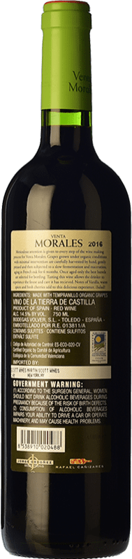 5,95 € Free Shipping | Red wine Volver Venta Morales Orgánico Joven D.O. La Mancha Castilla la Mancha y Madrid Spain Tempranillo Bottle 75 cl