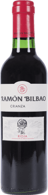 6,95 € Spedizione Gratuita | Vino Rosso Ramón Bilbao Crianza — Invecchiato in Botte D.O.Ca. Rioja La Rioja Spagna Tempranillo Mezza Bottiglia 37 cl