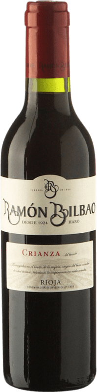 6,95 € 免费送货 | 红酒 Ramón Bilbao 岁 D.O.Ca. Rioja 拉里奥哈 西班牙 Tempranillo 半瓶 37 cl