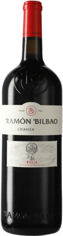 21,95 € Kostenloser Versand | Rotwein Ramón Bilbao Alterung D.O.Ca. Rioja La Rioja Spanien Tempranillo Magnum-Flasche 1,5 L