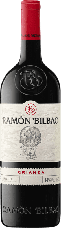 21,95 € Envoi gratuit | Vin Rouge Ramón Bilbao Crianza D.O.Ca. Rioja La Rioja Espagne Tempranillo Bouteille Magnum 1,5 L