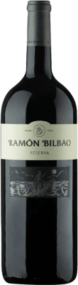 35,95 € 免费送货 | 红酒 Ramón Bilbao 预订 D.O.Ca. Rioja 拉里奥哈 西班牙 Tempranillo, Graciano, Mazuelo, Carignan 瓶子 Magnum 1,5 L