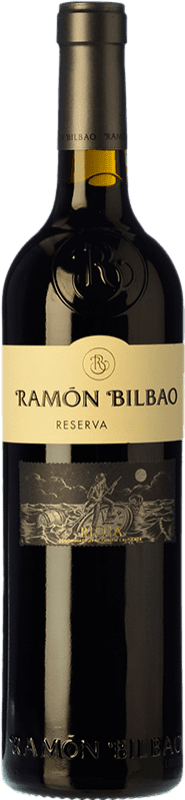 39,95 € 免费送货 | 红酒 Ramón Bilbao 预订 D.O.Ca. Rioja 拉里奥哈 西班牙 Tempranillo, Graciano, Mazuelo, Carignan 瓶子 Magnum 1,5 L