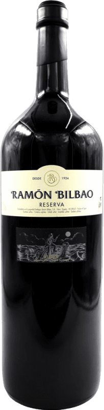 147,95 € Kostenloser Versand | Rotwein Ramón Bilbao Reserve — Gereift D.O.Ca. Rioja La Rioja Spanien Tempranillo, Graciano, Mazuelo, Cariñena — Carignan Spezialflasche 5 L