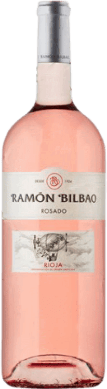 18,95 € Kostenloser Versand | Roséwein Ramón Bilbao Jung D.O.Ca. Rioja La Rioja Spanien Grenache Magnum-Flasche 1,5 L