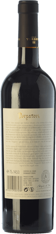 29,95 € Free Shipping | Red wine Torres Purgatori Crianza D.O. Costers del Segre Catalonia Spain Syrah, Grenache, Mazuelo, Carignan Bottle 75 cl