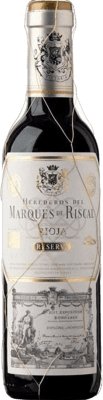 8,95 € Бесплатная доставка | Красное вино Marqués de Riscal Резерва D.O.Ca. Rioja Ла-Риоха Испания Tempranillo — Темпранильо, Graciano — Грасиано, Mazuelo — Масуэло, Cariñena — Кариньян Мини-бутылка 18 cl