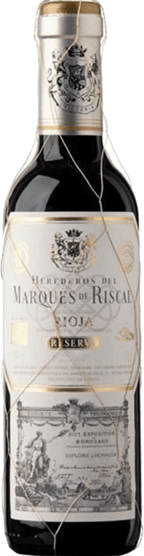 7,95 € Бесплатная доставка | Красное вино Marqués de Riscal Резерв D.O.Ca. Rioja Ла-Риоха Испания Tempranillo, Graciano, Mazuelo, Carignan Маленькая бутылка 18 cl