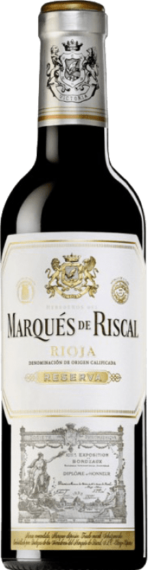 8,95 € 送料無料 | 赤ワイン Marqués de Riscal レセルバ D.O.Ca. Rioja ラ・リオハ スペイン Tempranillo — テンプラニーリョ, Graciano — グラシアーノ, Mazuelo — マスエロ, Cariñena — カリニャン 小瓶 18 cl