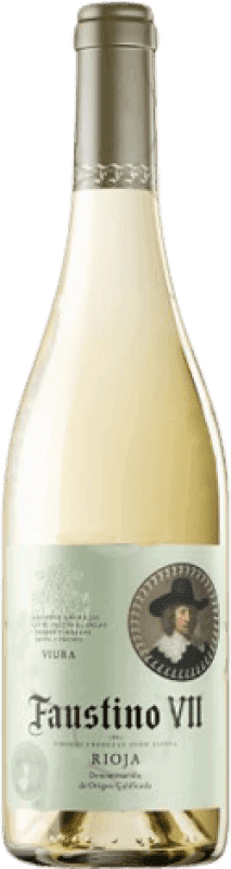 5,95 € Free Shipping | White wine Faustino VII Young D.O.Ca. Rioja The Rioja Spain Viura Bottle 75 cl