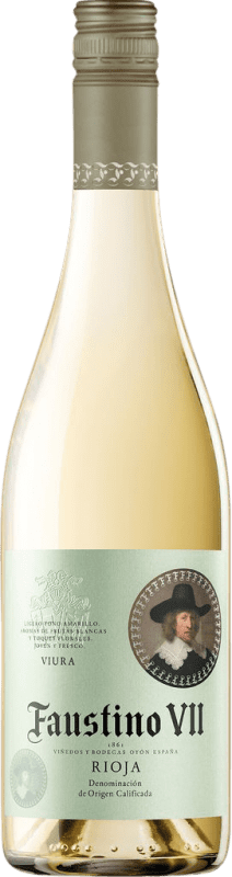 6,95 € 送料無料 | 白ワイン Faustino VII 若い D.O.Ca. Rioja ラ・リオハ スペイン Viura ボトル 75 cl