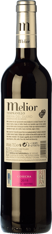 8,95 € Free Shipping | Red wine Matarromera Melior D.O. Ribera del Duero Castilla y León Spain Bottle 75 cl