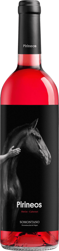 5,95 € Бесплатная доставка | Розовое вино Pirineos молодое D.O. Somontano Арагон Испания Tempranillo — Темпранильо, Cabernet Sauvignon — Каберне Совиньон 75 cl
