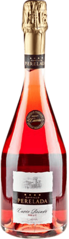 10,95 € Envio grátis | Espumante rosé Perelada Cuvée Rosat Brut Jovem D.O. Cava Catalunha Espanha Trepat Garrafa 75 cl