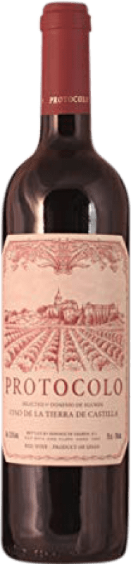 6,95 € Spedizione Gratuita | Vino rosso Dominio de Eguren Protocolo Giovane La Rioja Spagna Tempranillo Bottiglia 75 cl