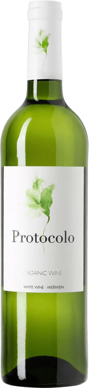 6,95 € 免费送货 | 白酒 Dominio de Eguren Protocolo Orgánico 年轻的 I.G.P. Vino de la Tierra de Castilla Castilla la Mancha y Madrid 西班牙 Macabeo, Airén 瓶子 75 cl