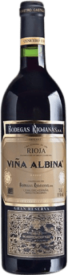 26,95 € Free Shipping | Red wine Bodegas Riojanas Viña Albina Grand Reserve D.O.Ca. Rioja The Rioja Spain Tempranillo, Graciano, Mazuelo, Carignan Magnum Bottle 1,5 L