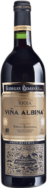 28,95 € 送料無料 | 赤ワイン Bodegas Riojanas Viña Albina グランド・リザーブ D.O.Ca. Rioja ラ・リオハ スペイン Tempranillo, Graciano, Mazuelo, Carignan マグナムボトル 1,5 L