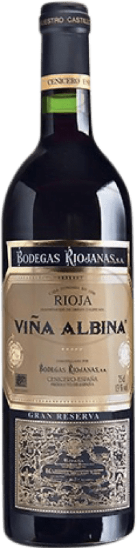 26,95 € Envoi gratuit | Vin rouge Bodegas Riojanas Viña Albina Grande Réserve D.O.Ca. Rioja La Rioja Espagne Tempranillo, Graciano, Mazuelo, Carignan Bouteille Magnum 1,5 L