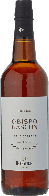 58,95 € Free Shipping | Fortified wine Barbadillo Obispo Gascón Palo Cortado D.O. Jerez-Xérès-Sherry Andalucía y Extremadura Spain Palomino Fino Bottle 75 cl
