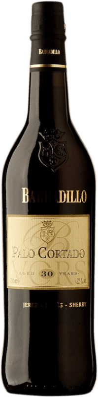 84,95 € Free Shipping | Fortified wine Barbadillo Palo Cortado D.O. Jerez-Xérès-Sherry Andalucía y Extremadura Spain Palomino Fino 30 Years Bottle 75 cl
