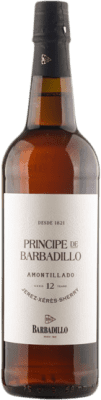 16,95 € Free Shipping | Fortified wine Barbadillo Príncipe Amontillado D.O. Jerez-Xérès-Sherry Andalucía y Extremadura Spain Bottle 37 cl