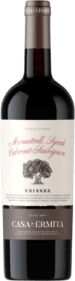 10,95 € Spedizione Gratuita | Vino Rosso Casa de la Ermita Crianza — Invecchiato in Botte D.O. Jumilla Levante Spagna Tempranillo, Cabernet Sauvignon, Monastrell 75 cl