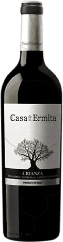 10,95 € Spedizione Gratuita | Vino Rosso Casa de la Ermita Crianza — Invecchiato in Botte D.O. Jumilla Levante Spagna Tempranillo, Cabernet Sauvignon, Monastrell Bottiglia 75 cl
