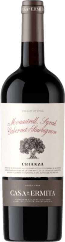 10,95 € 送料無料 | 赤ワイン Casa de la Ermita Crianza — クリアンサ D.O. Jumilla Levante スペイン Tempranillo — テンプラニーリョ, Cabernet Sauvignon — カベルネ・ソーヴィニヨン, Monastrell — モナストレル 75 cl